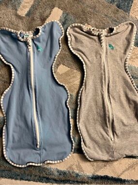 Swaddle me Up Swaddle Sleep Sack Set - Blue & Gray Newborn